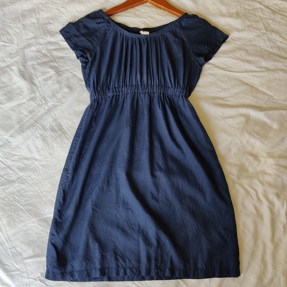 COPY - J. Crew Navy Blue Silk Blend Dress XS